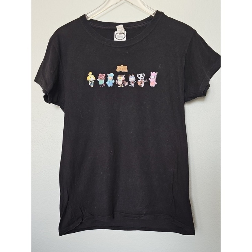 Nintendo Animal Crossing Graphic T-Shirt XXL Black Cotton Short Sleeve Tee